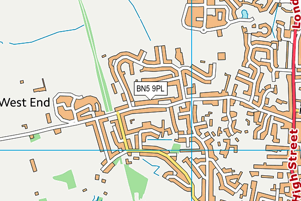 BN5 9PL map - OS VectorMap District (Ordnance Survey)
