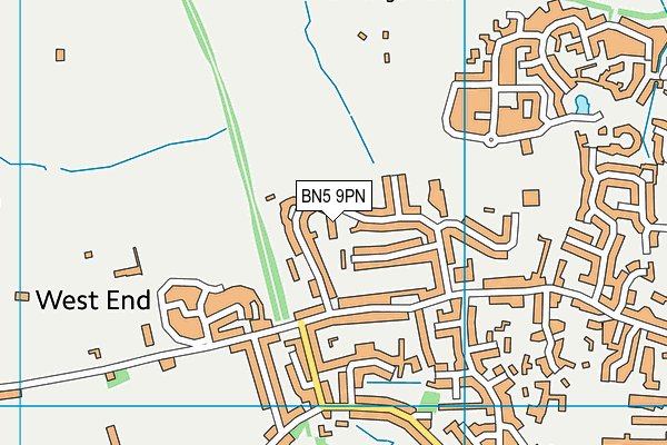 BN5 9PN map - OS VectorMap District (Ordnance Survey)