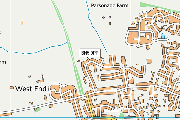 BN5 9PP map - OS VectorMap District (Ordnance Survey)