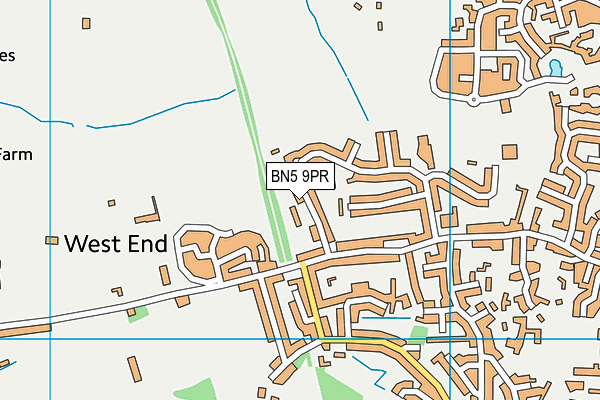 BN5 9PR map - OS VectorMap District (Ordnance Survey)