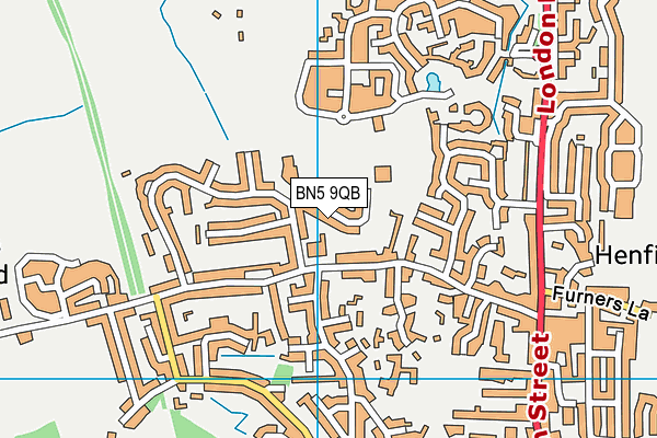 Henfield Tennis Club map (BN5 9QB) - OS VectorMap District (Ordnance Survey)