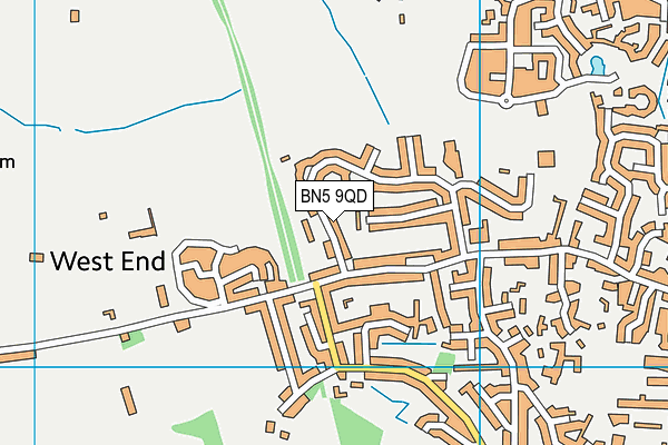 BN5 9QD map - OS VectorMap District (Ordnance Survey)