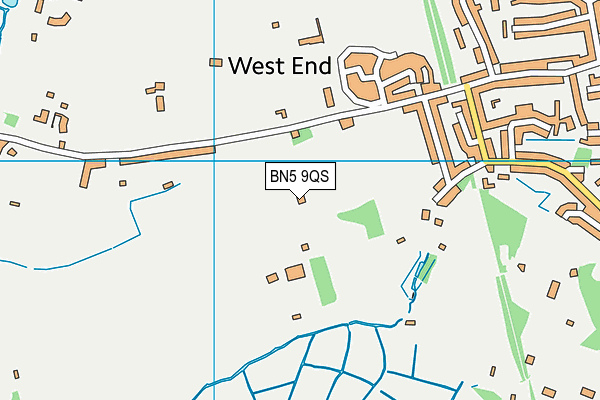 BN5 9QS map - OS VectorMap District (Ordnance Survey)