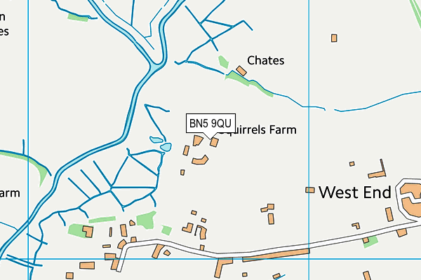 BN5 9QU map - OS VectorMap District (Ordnance Survey)