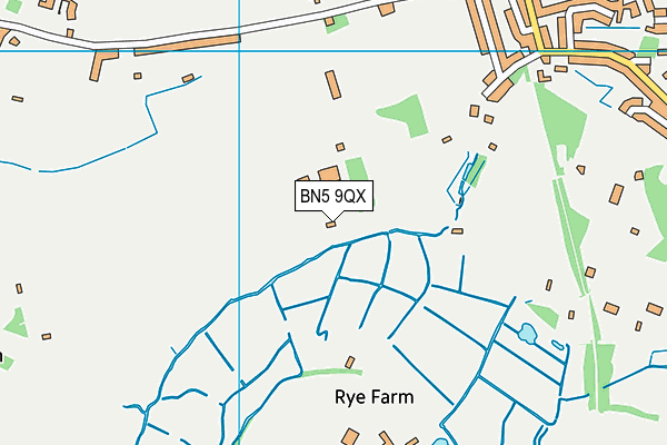 BN5 9QX map - OS VectorMap District (Ordnance Survey)