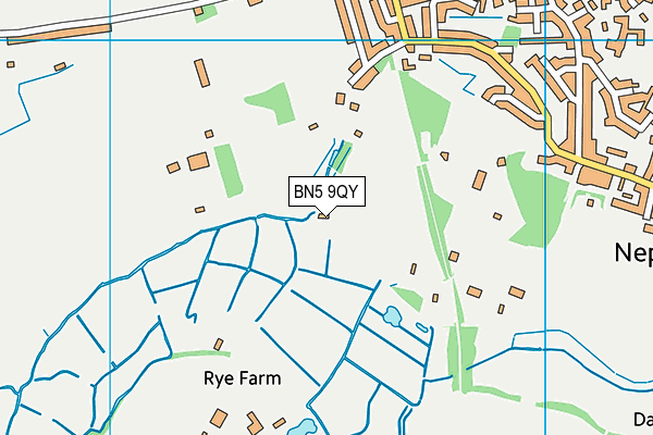 BN5 9QY map - OS VectorMap District (Ordnance Survey)