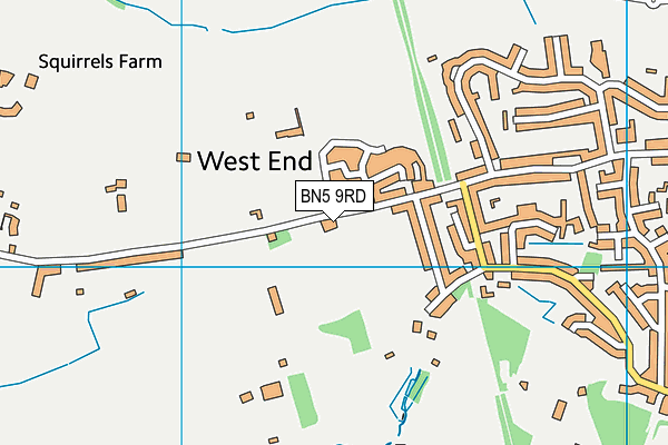 BN5 9RD map - OS VectorMap District (Ordnance Survey)