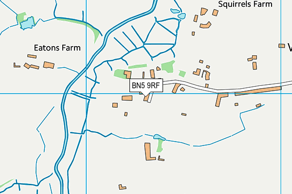 BN5 9RF map - OS VectorMap District (Ordnance Survey)