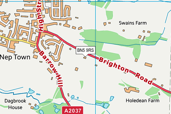 BN5 9RS map - OS VectorMap District (Ordnance Survey)