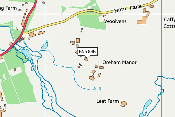 BN5 9SB map - OS VectorMap District (Ordnance Survey)