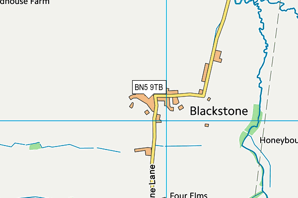 BN5 9TB map - OS VectorMap District (Ordnance Survey)