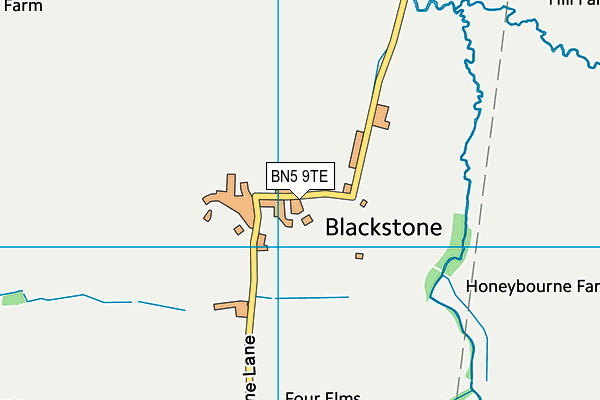 BN5 9TE map - OS VectorMap District (Ordnance Survey)