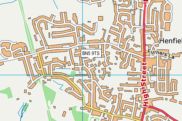 BN5 9TS map - OS VectorMap District (Ordnance Survey)