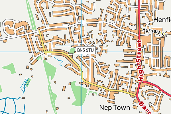 BN5 9TU map - OS VectorMap District (Ordnance Survey)