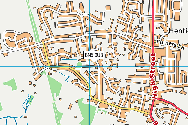 BN5 9UB map - OS VectorMap District (Ordnance Survey)
