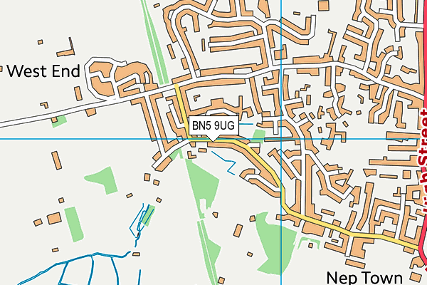 BN5 9UG map - OS VectorMap District (Ordnance Survey)