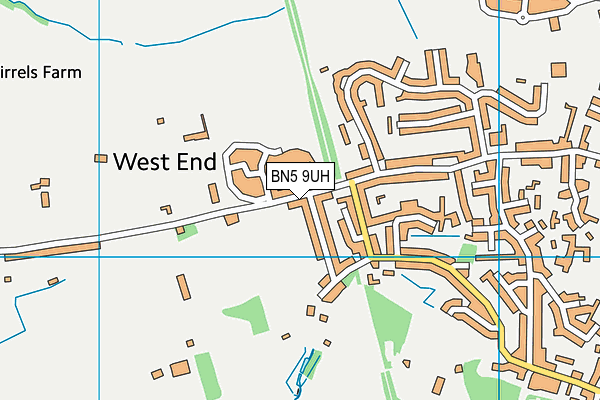 BN5 9UH map - OS VectorMap District (Ordnance Survey)