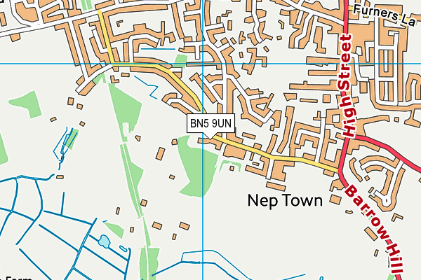 BN5 9UN map - OS VectorMap District (Ordnance Survey)