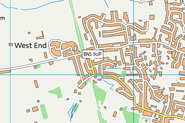 BN5 9UP map - OS VectorMap District (Ordnance Survey)