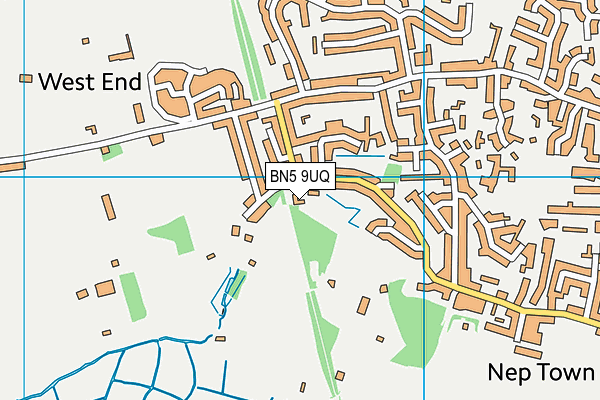 BN5 9UQ map - OS VectorMap District (Ordnance Survey)