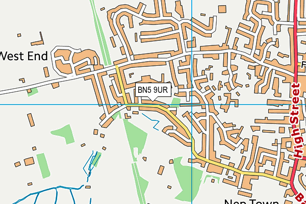 BN5 9UR map - OS VectorMap District (Ordnance Survey)