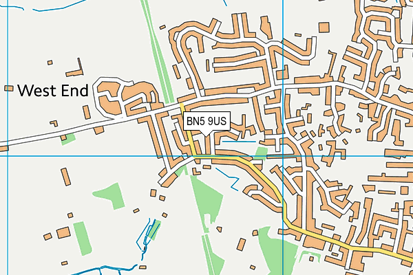 BN5 9US map - OS VectorMap District (Ordnance Survey)
