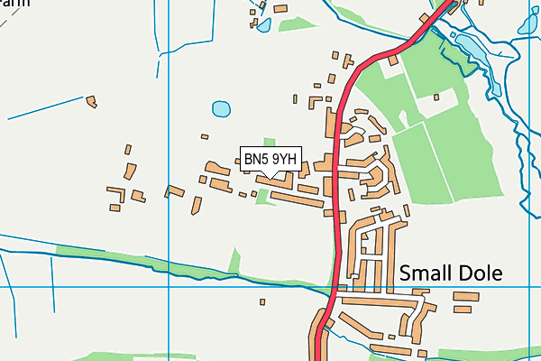 BN5 9YH map - OS VectorMap District (Ordnance Survey)
