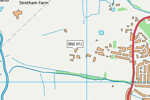 BN5 9YJ map - OS VectorMap District (Ordnance Survey)