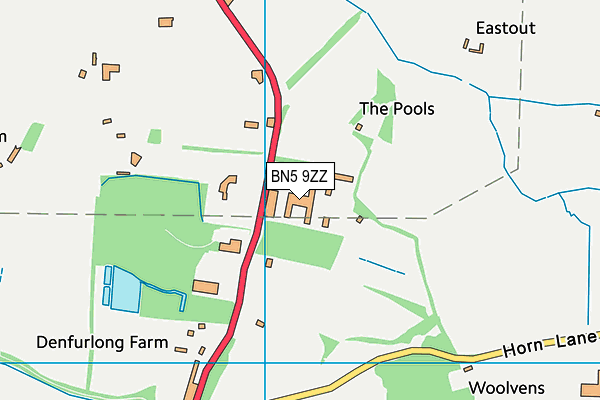 BN5 9ZZ map - OS VectorMap District (Ordnance Survey)