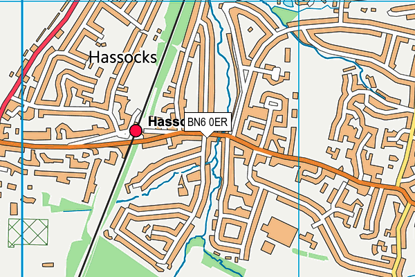 BN6 0ER map - OS VectorMap District (Ordnance Survey)