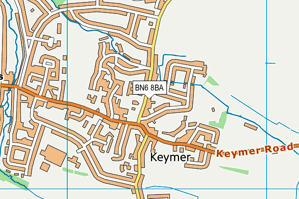 BN6 8BA map - OS VectorMap District (Ordnance Survey)