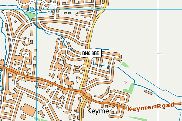 BN6 8BB map - OS VectorMap District (Ordnance Survey)