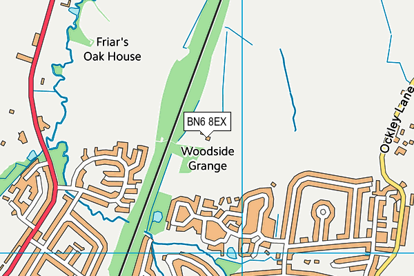 BN6 8EX map - OS VectorMap District (Ordnance Survey)