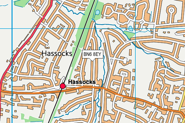Hassocks Infant School map (BN6 8EY) - OS VectorMap District (Ordnance Survey)