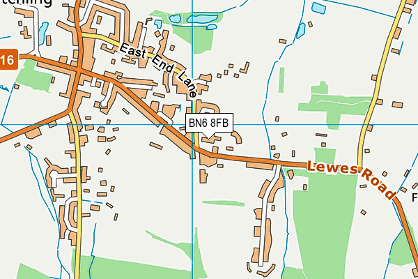 BN6 8FB map - OS VectorMap District (Ordnance Survey)