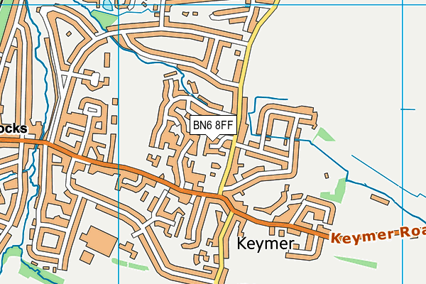 BN6 8FF map - OS VectorMap District (Ordnance Survey)