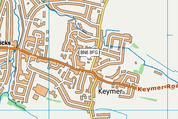 BN6 8FG map - OS VectorMap District (Ordnance Survey)