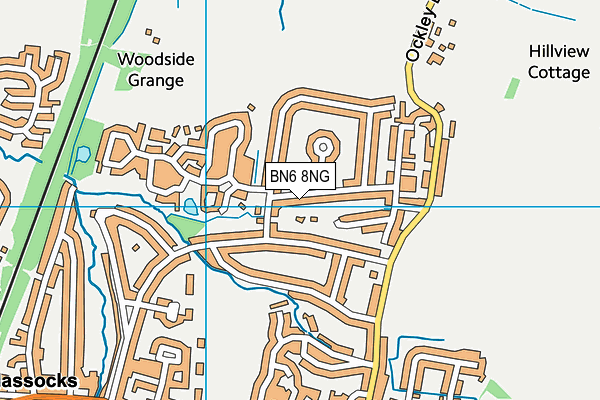 BN6 8NG map - OS VectorMap District (Ordnance Survey)
