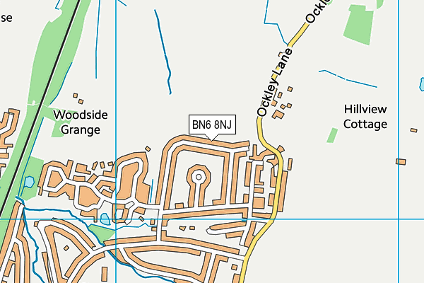 BN6 8NJ map - OS VectorMap District (Ordnance Survey)