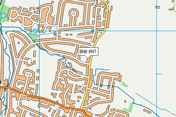 BN6 8NT map - OS VectorMap District (Ordnance Survey)