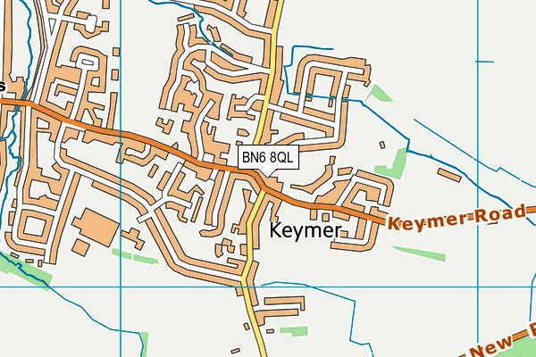 BN6 8QL map - OS VectorMap District (Ordnance Survey)