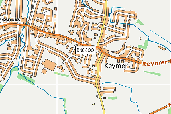 BN6 8QQ map - OS VectorMap District (Ordnance Survey)
