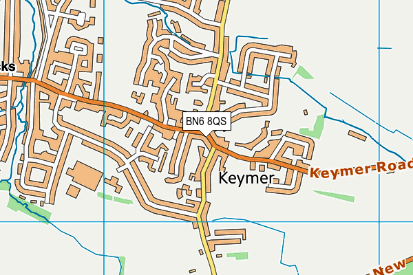 BN6 8QS map - OS VectorMap District (Ordnance Survey)