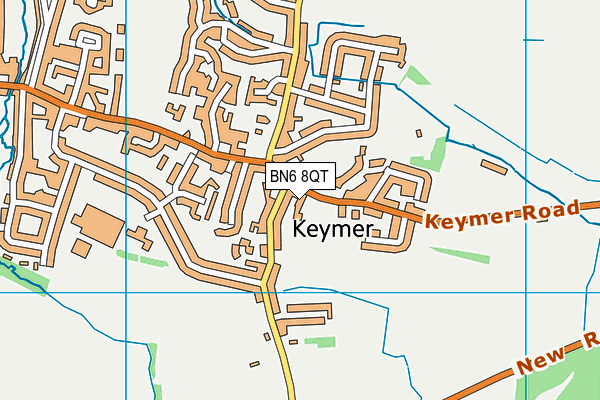 BN6 8QT map - OS VectorMap District (Ordnance Survey)
