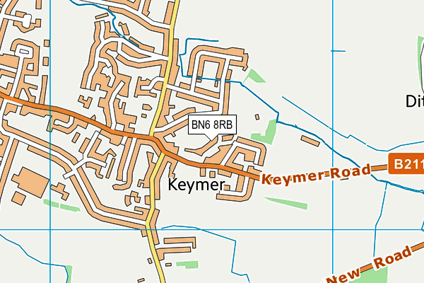 BN6 8RB map - OS VectorMap District (Ordnance Survey)