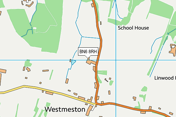 BN6 8RH map - OS VectorMap District (Ordnance Survey)