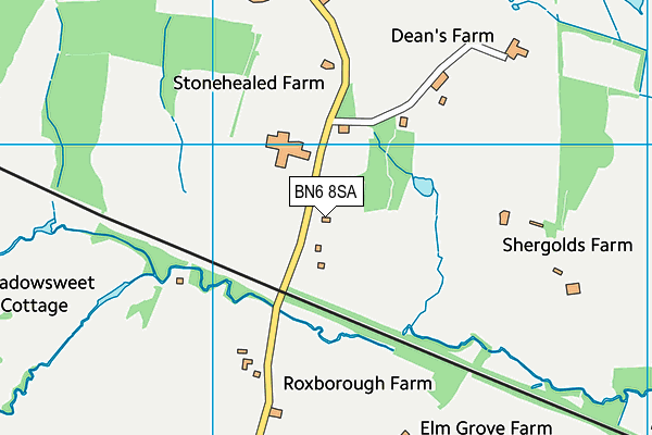 BN6 8SA map - OS VectorMap District (Ordnance Survey)