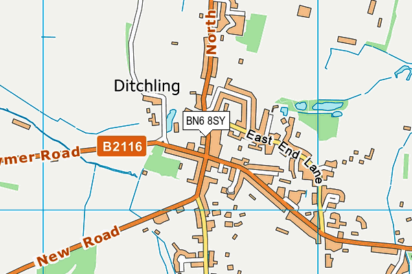 BN6 8SY map - OS VectorMap District (Ordnance Survey)