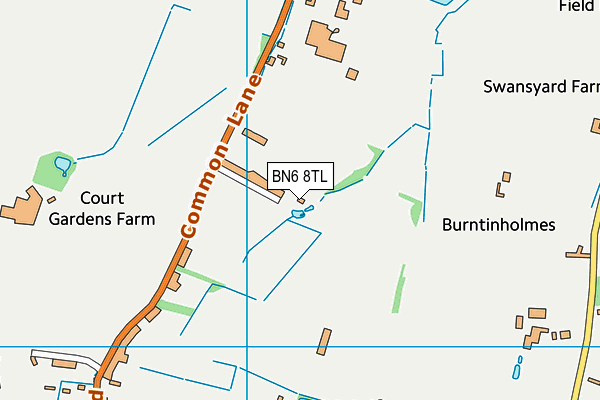BN6 8TL map - OS VectorMap District (Ordnance Survey)