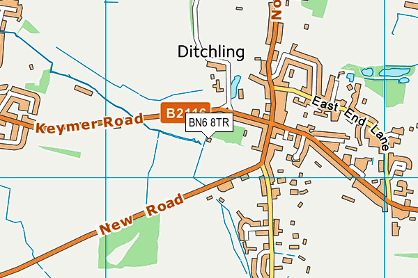 BN6 8TR map - OS VectorMap District (Ordnance Survey)